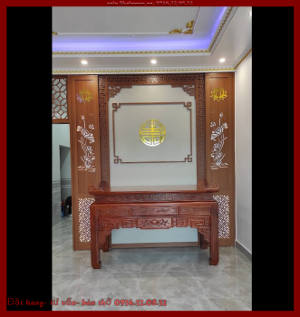 Bàn thờ gỗ hương đá Nam Phi 2,17m